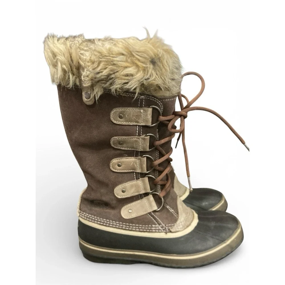 Sorel Joan‎ of Arctic Women's Winter Snow Boots Size 8 Waterproof Suede Faux Fur - Picture 3 of 6